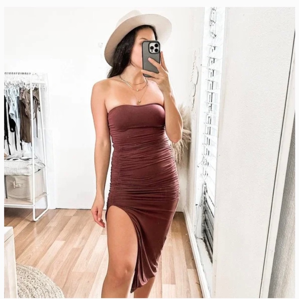 NEW UNWORN Klassy Network Brami Dress in brown